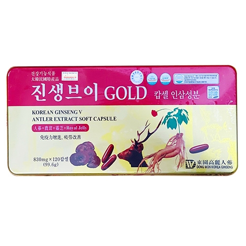 Viên sâm nhung linh chi Hàn Quốc Gold hộp 120 viên - Dongwon