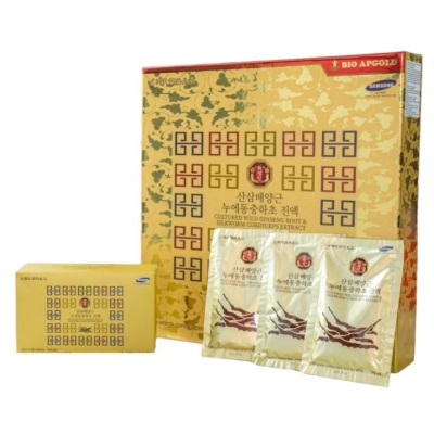 Nước Sâm Núi Đông Trùng hạ Thảo Bio Apgold Hàn Quốc  hộp 30 gói * 70 ml 