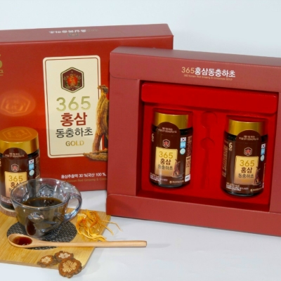 Cao hồng sâm đông trùng hạ thảo 365 hộp 2 lọ *240 grm